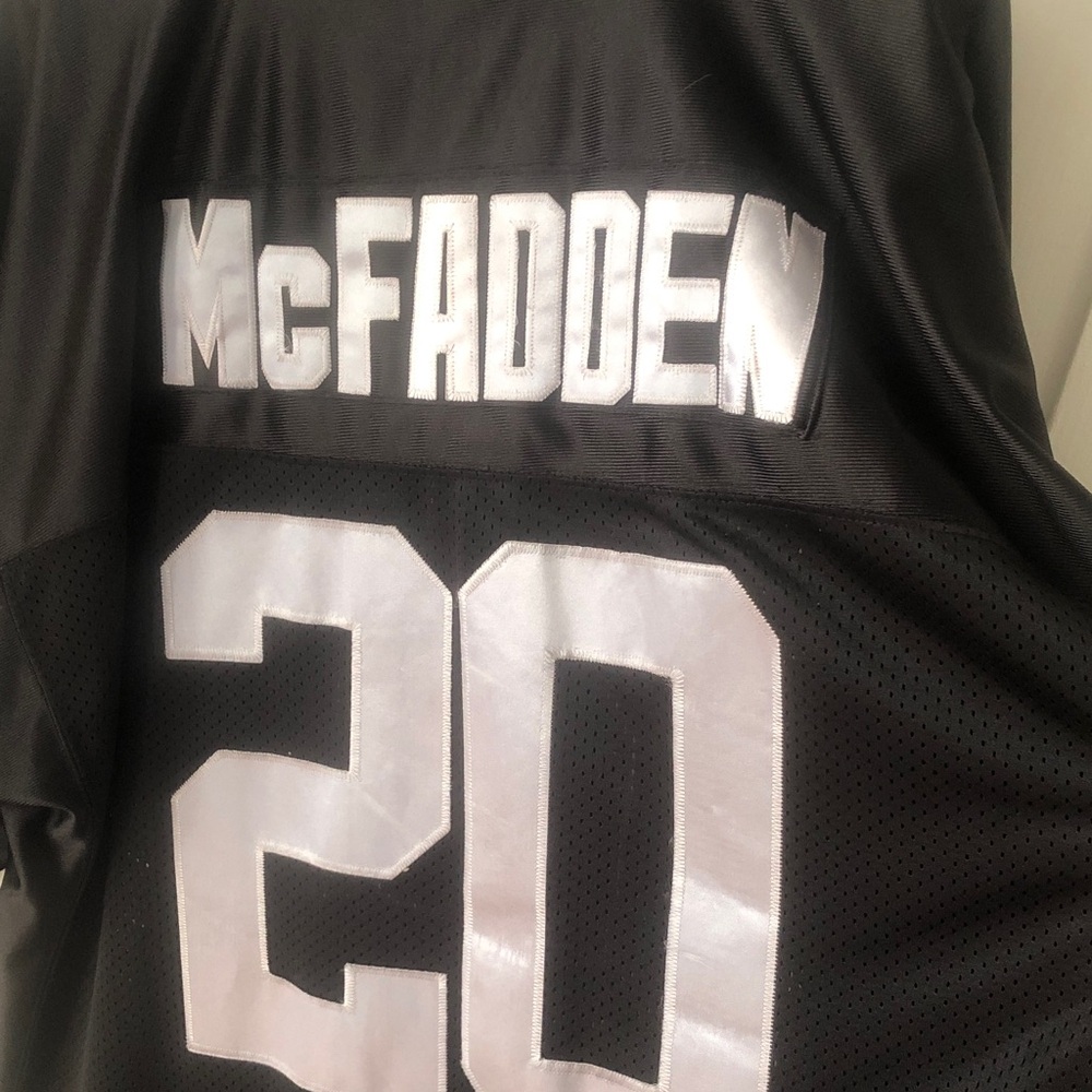 Darren McFadden  Reebok Black and Silver Sports Jersey preloved